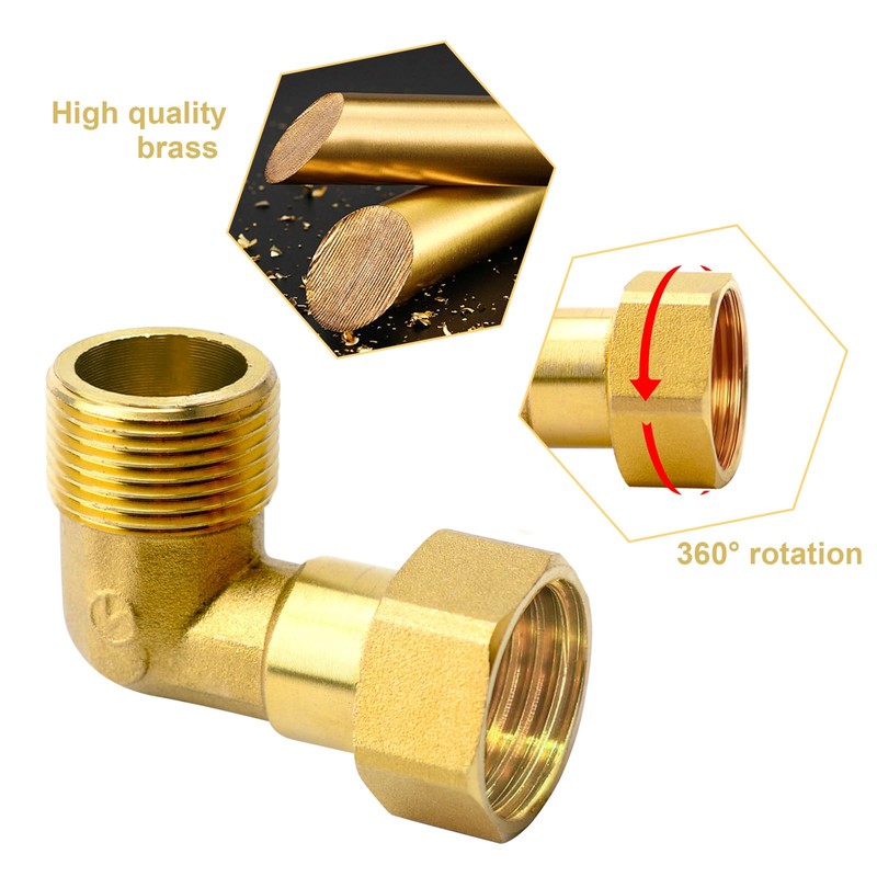 Set of 2 Angle 90° 3/4 Inch IG/AG Screw Connection