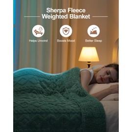 Eazfy Pro Super Soft Fuzzy Sherpa Fleece Weighted Blanket, 15 lbs Dual Sided Fluffy Heavy Weighted Blankets for Adults - No Bunching with Double Layers of Soft Inner Lining (48"x 72", 15 Pounds)