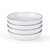 famiware Mercury Pasta Bowls Set of 4, 33 oz Large