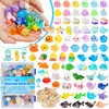 100+pcs Ocean Mini Resin Animals 78 Styles Tiny Sea Resin