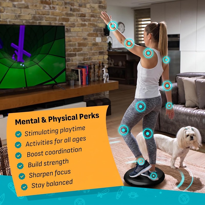 GoBalance Board - App-Enabled Balance Board. Smart Bluetooth Sensor, 12