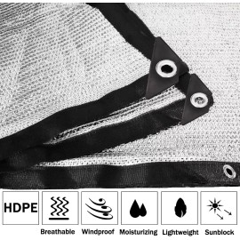 BLOCK Aluminet 85% Heavy Duty Shade Cloth Mesh Sun Block Fabric Sun Reflect Pet Shade