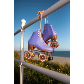 Moxi Beach Bunny Roller Skates for Women - Colorful, Precision-Fit Skate with High-Rebound Wheels, Moisture-Wicking Lining & Padding, Roller Skates, Periwinkle Sunset - 6