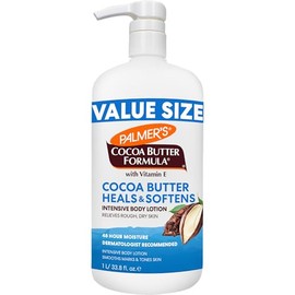 Palmer's Cocoa Butter Formula Loción Corporal Humectante Intensiva, Manteca de Cacao y Vitamina E, 48 Horas de Humectación, Dermatológicamente Probada, 1 litro