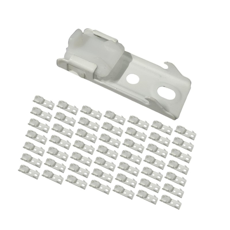 Fonowx 50Pcs Ceiling Mount Brackets Straight or Curved Curtain Curtain