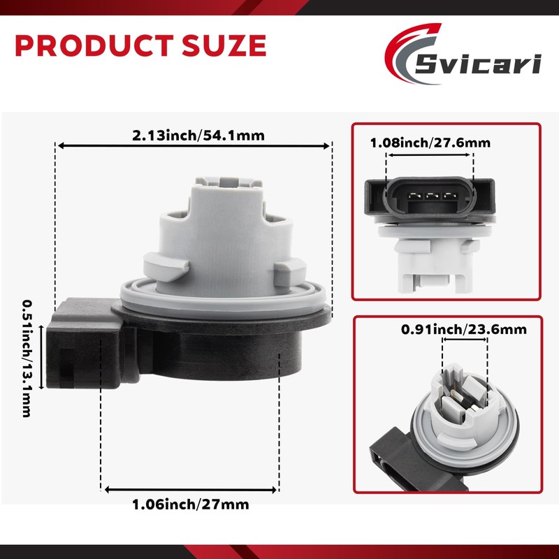 Svicari Front Parking Turn Signal Light Socket Fit for Jeep
