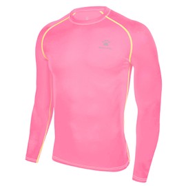 KELME Men's Compression Shirt, Base Layers, Sport Undershirt Pink Medium