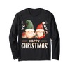 Santa Gnome Happy Christmas Long-Sleeved Shirt, black