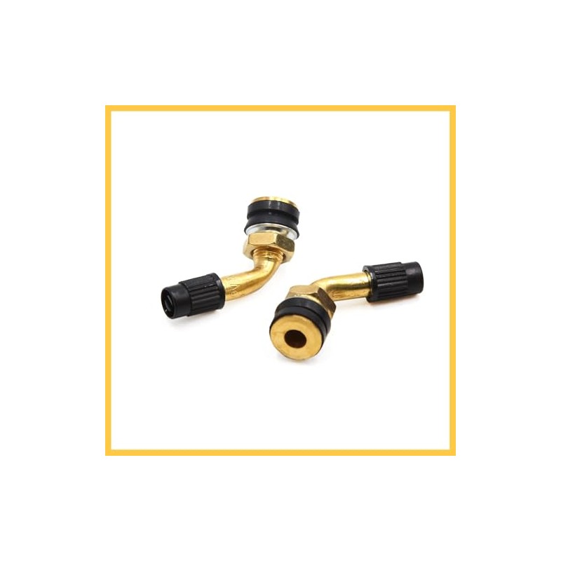 REPAIROCK Brass Angled Tubeless Tire Valve Stem 3pcs for Moped