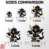 (3Pcs) Book Dragon Stickers Black Baby Dragon Book Sticker,Fantasy Bookish