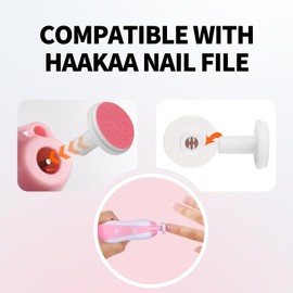 6 Pieces Replacement Pads Compatible with Haakaa Nail File, Electric Baby Nail Grinding Heads for Baby Nail Trimmer Suits to Newborn Infant Toddler