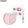 COLORGRAM Tintin Dory Duo Blusher + Brush Set 3items [COLORGRAM x NUNU.SSI], Color:04 Straberry Duo