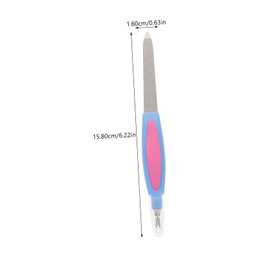 OATIPHO Stainless Steel Nail Files Tool Set 10pcs Double Sided Grit Nail Sanding Bands for Manicure