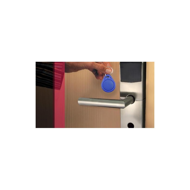 RFID Key Fobs, 125KHz TK4100/EM4100 Proximity Tags, 100-Pack, Blue