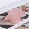 YGLINE Gemstone Crystal Animal Totem Spirit Stone Figurine (Eagle-Rose Quartz)