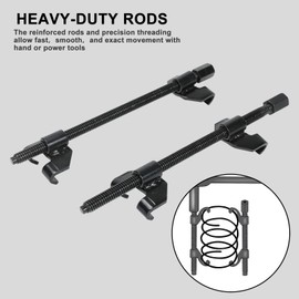 Fekuar 15" 380MM Coil Spring Compressor Tool, Heavy Duty Auto Suspension Compression Remover Installer Tool Set of 2 Black