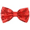 [Elerevyo] Men's Sequin Bow Tie Adjustable Neck Solid Color Bow