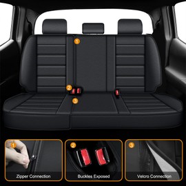 AOMSAZTO Seat Covers Fit for 2024 2025 Toyota Tacoma Truck Double Crew Cab Custom Truck Seat Covers Full Set(Black,5 Seats)