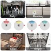 Updated Dishwasher Soft Magnet Clean Dirty Sign, Clean Dirty Running