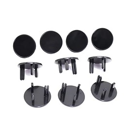 3 Hole ABS Socket Proofing Outlet Cover, Safer for Babies, Firmer Fixing, Sockets from Dust and (Black)