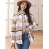 YUCOLEN Women's Flannel Plaid Shirts Button Down Long Sleeve Soft