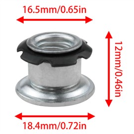 zutisay Plum Blossom Shrapnel Bottom Plug Nut Sunflower Nut Tube Inner Plug Threaded Tubing Insert for Furniture Fitness Equipment Display Equipment 8PCS