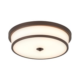 MIAOMEIO 16 inch Flush Mount Ceiling Light, 3-Light Close to Ceiling Light Fixtures with Oil Rubbed Bronze Finish for Livingroom Bedroom Kitchen Diningroom(Oil Rubbed Bronze)