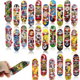 YSBCNK 18 Pcs Finger Skateboards, Finger Skate Toys, Finger Mini Skateboard, Skateboard Fingerboard Finger Skate Boarding Skatepark Toy for Children Ideal for Christmas Party Bags