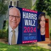 24"x18" 'Harris Walz 2024' Yard Sign with Stakes, Double Sided