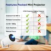 Upgraded 2025 Android 13 Mini Projector 4K 1080P Support, XYRO