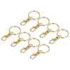 100PCS Gold Lobster Claw Clasp with Key Rings Rustproof Metal