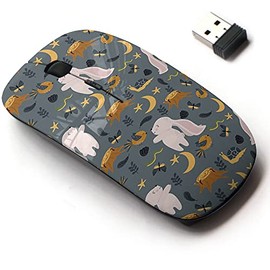 2.4G Wireless Mouse with Cute Pattern Design for All Laptops and Desktops with Nano Receiver - Bunny Bird