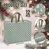 12 Pcs Sage Green Extra Large Christmas Gift Bags Bulk