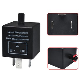 CF-14 Led Flasher Relay, 3 Pins Adjustable Turn Signal Relay CF14 - Flasher Relay for Led Lights Hyper Blink Flash Resolve Rapid Quick Flash Issue