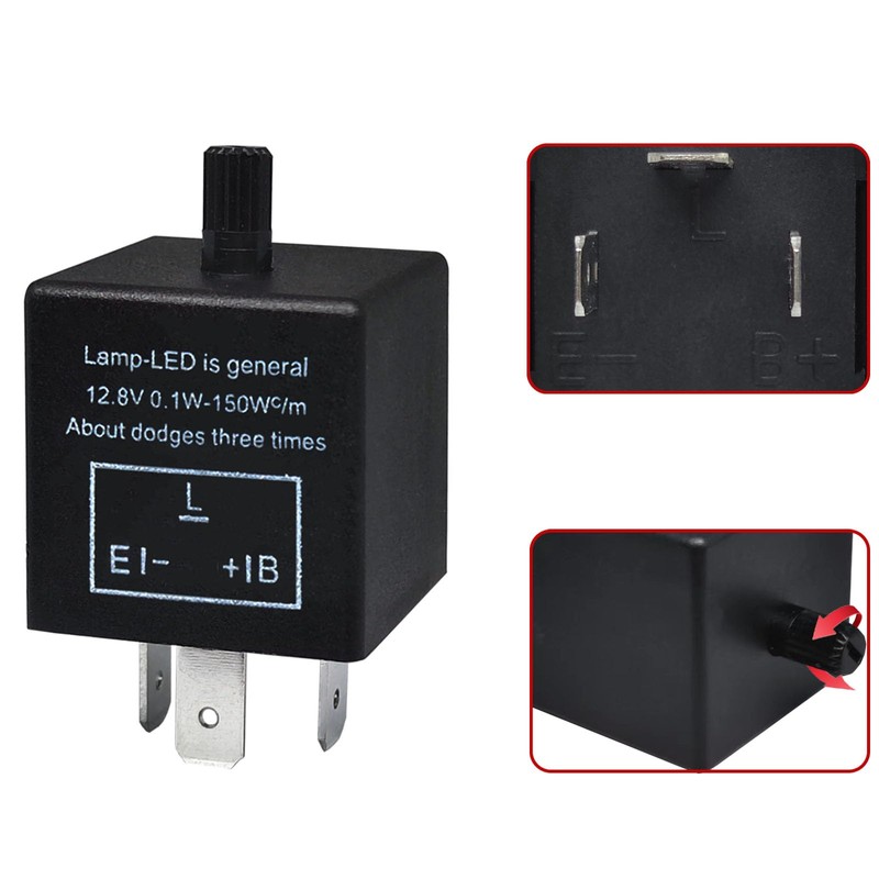 CF-14 Led Flasher Relay, 3 Pins Adjustable Turn Signal Relay