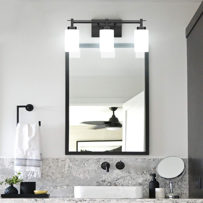 Aipsun Black Vintage Vanity Light, Bathroom Vanity Lighting Fixtures Industrial