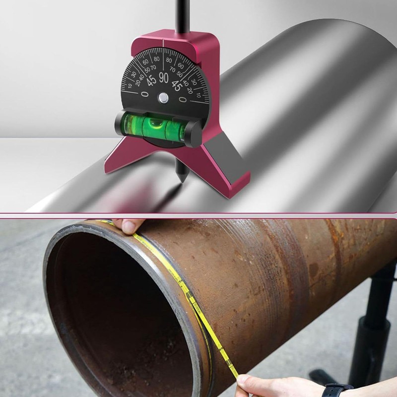 Pipe Center Finder Tool, Magnetic Centring Stamp, Rotating Center, Safe