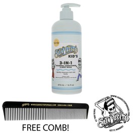 Suavecito Kid's Suavecito 3-in-one Shampoo, Conditioner, Body Wash, Milk & Honey Scent