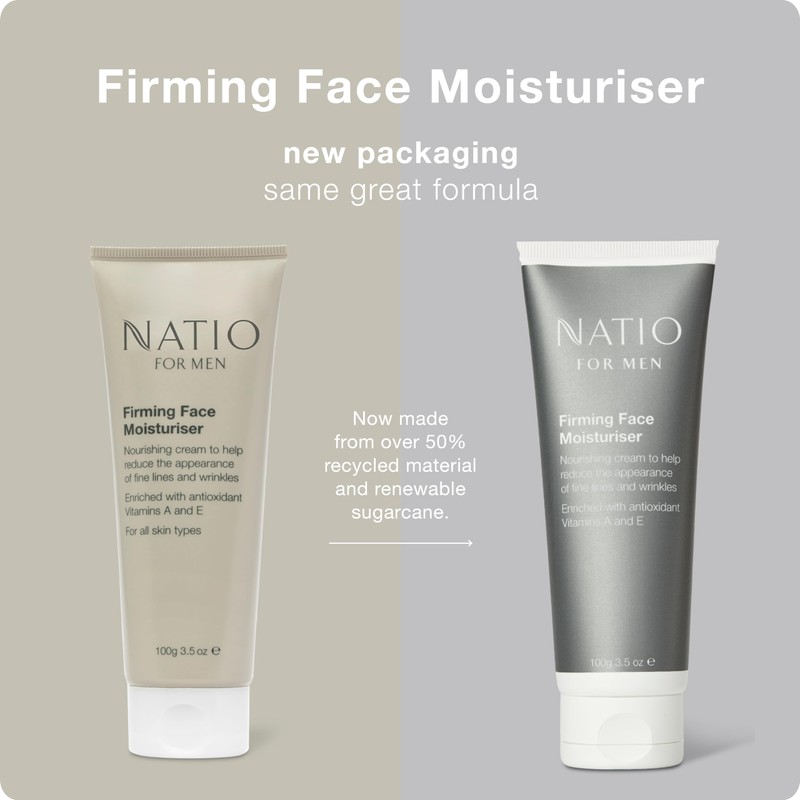 Natio Firming Face Moisturiser for Men, 100g