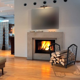 PHI VILLA 17 Inch Small Firewood Racks Indoor/Outdoor Firewood Bin Wood Burning Stove Accessories Wood Storage Log Rack Holder