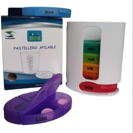 Pastillero Apilable Organizador Semanal 4 Tomas Diarias