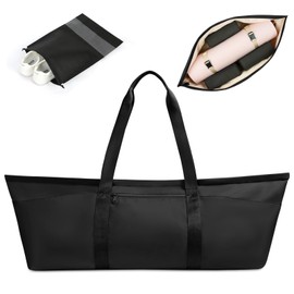 Aucuu Women's Sports Bag, Large Yoga Bag, Yoga Mat Bag, Women's Sports Bag with Wet Compartment & Shoe Bag, Adjustable Shoulder Strap, Yoga Mat Bag, Yoga Bag for Pilates Yoga Mats