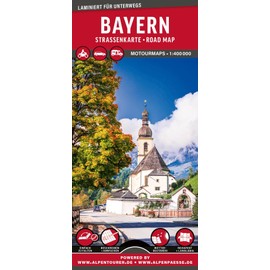 MoTourMaps Bayern Auto- und Motorradkarte 1:400.000: reißfest • wasserfest • beschreibbar (MOTOURMAPS: Laminierte Auto- und Motorrad-Straßenkarten für unterwegs)