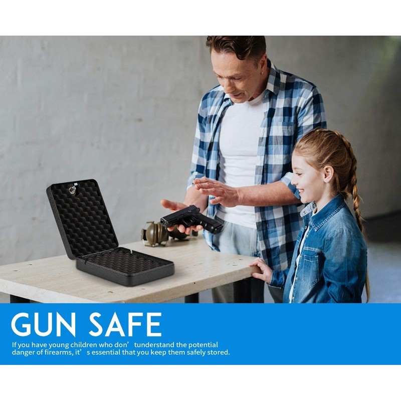 RPNB Gun Safe, Security Safe Lock Box, Portable Safe, Handgun