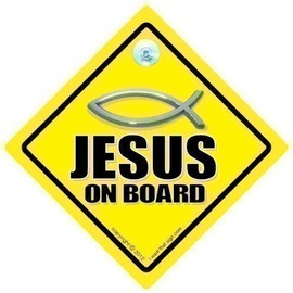Jesus on Board Car Sign, Jesus On Board Sign, Jesus Christ, Jesus on board, Christian Car Sign, Christianity Sign, Christian Fish Sign, Religious Car Sign, Christian Car Sign, Baby on Board, Bumper Sticker, Decal, Faith Sign, Christain