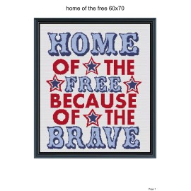 Unbranded Home of the free crochet blanket pattern,60x70"