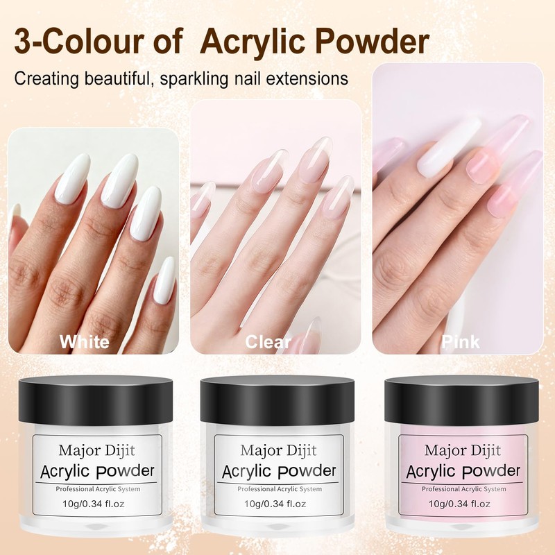 Pratice Hand for Acrylic Nails, Acrylic Nail Kit, Liquid Monomer