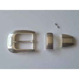 Mdream Nickel Western Cowboy Belt Buckle Set of 3 - Stylish - Fits 1" Belt