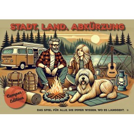 City Country Abbreviation Camper Edition A4 | Party Game | Family Game | City Country River | Game Block | Gift Idea