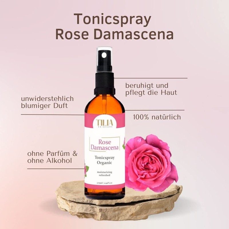 Organic Rose Damascena Face Toner by TILIA Skincare - 100%